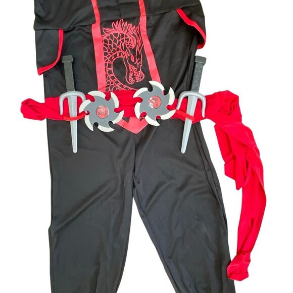 Spooktacular Creations Ninja Costume Black/Red Kids Size XL (12-14) - Picture 5 of 6